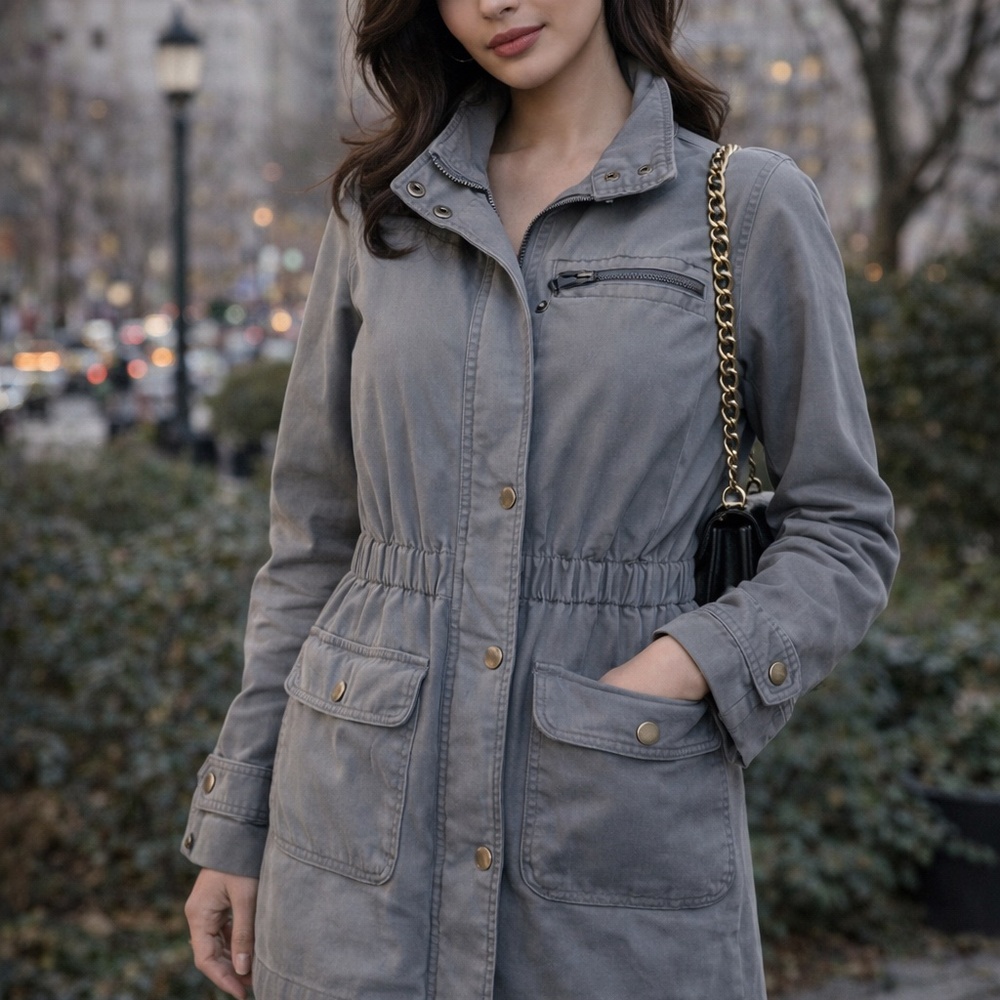 Gap Women's Gray Blue Utility Jacket